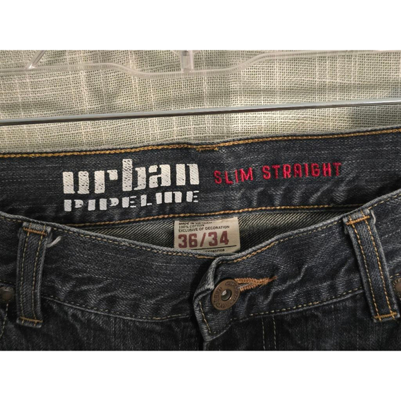 Men's Urban Pipeline Jeans,‎ 36/34, Dark Wash Blue - Picture 5 of 7